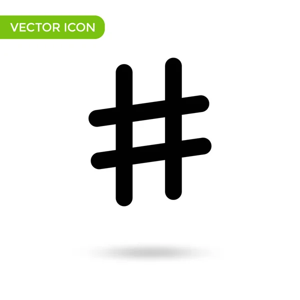 Hashtag Icon Minimal Creative Icon Isolated White Background Vector Illustration - Stok Vektor