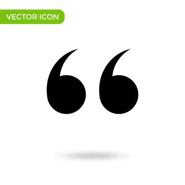 Quote Symbol Icon Minimal Creative Icon Isolated White Background Vector — Image vectorielle