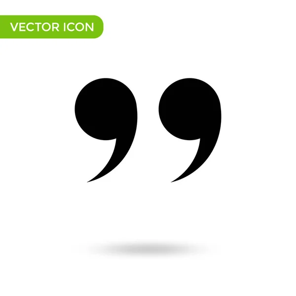 Quote Symbol Icon Minimal Creative Icon Isolated White Background Vector — 图库矢量图片