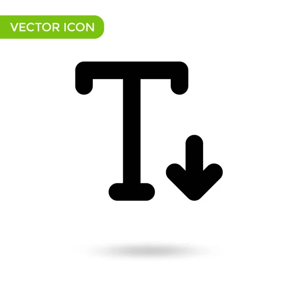 Text Resize Icon Letter Minimal Creative Icon Isolated White Background — Vetor de Stock