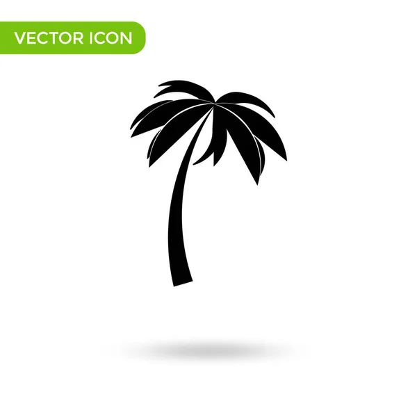 Иконка Пальмы Минимальный Творческий Значок Белом Фоне Векторная Иллюстрация — стоковый вектор