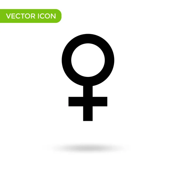 Female Symbol Icon Minimal Creative Icon Isolated White Background Vector - Stok Vektor