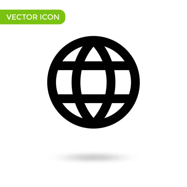 Икона Веб Планеты Минимальный Творческий Значок Белом Фоне Векторная Иллюстрация — стоковый вектор