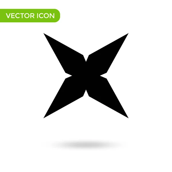 Ninja Star Icon Minimal Creative Icon Isolated White Background Vector — Image vectorielle