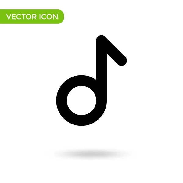 Music Note Icon Minimal Creative Icon Isolated White Background Vector — Stock Vector