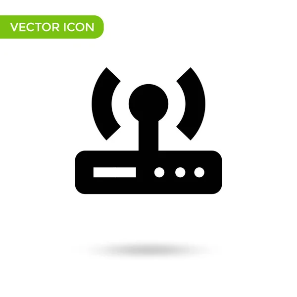 Wireless Router Icon Minimal Creative Icon Isolated White Background Vector — Stockvektor