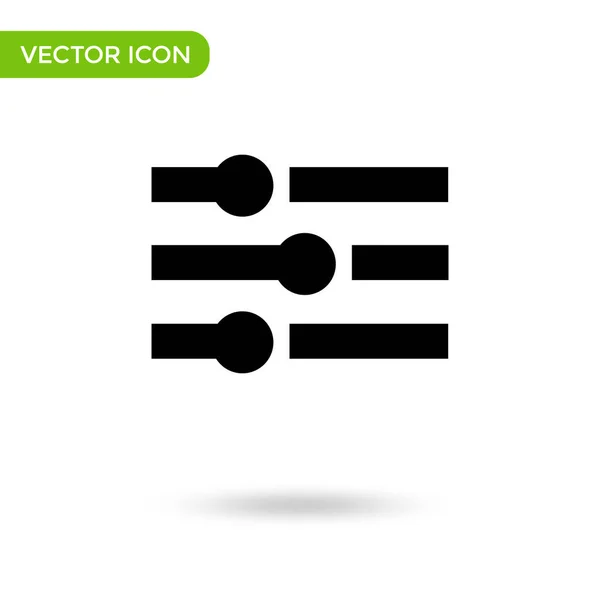 Control Panel Slide Equalizer Icon Minimal Creative Icon Isolated White — Image vectorielle