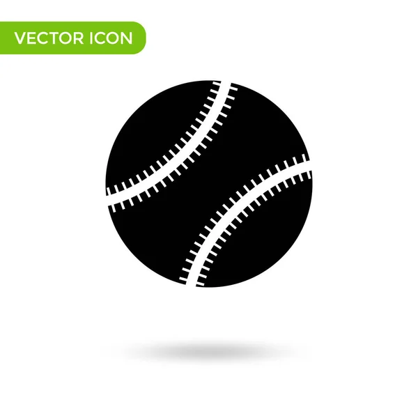 Икона Бейсбольного Мяча Минимальный Творческий Значок Белом Фоне Векторная Иллюстрация — стоковый вектор
