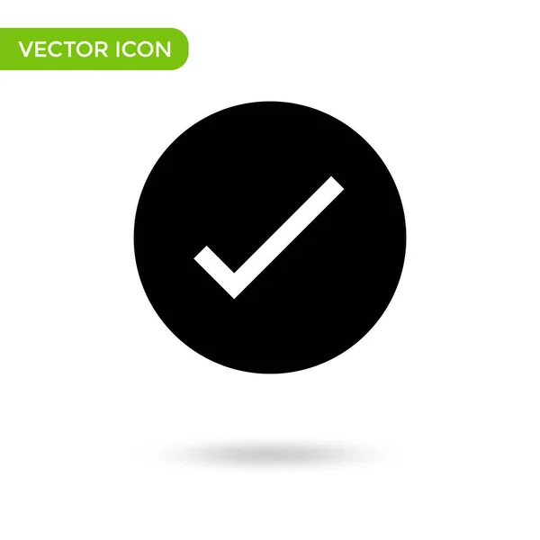 Проверьте Значок Минимальный Творческий Значок Белом Фоне Векторная Иллюстрация — стоковый вектор