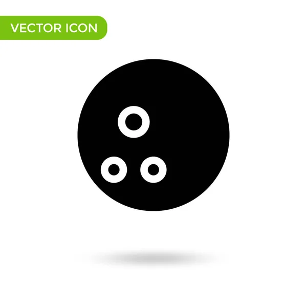 Bowling Ball Icon Minimal Creative Icon Isolated White Background Vector — Stockvektor