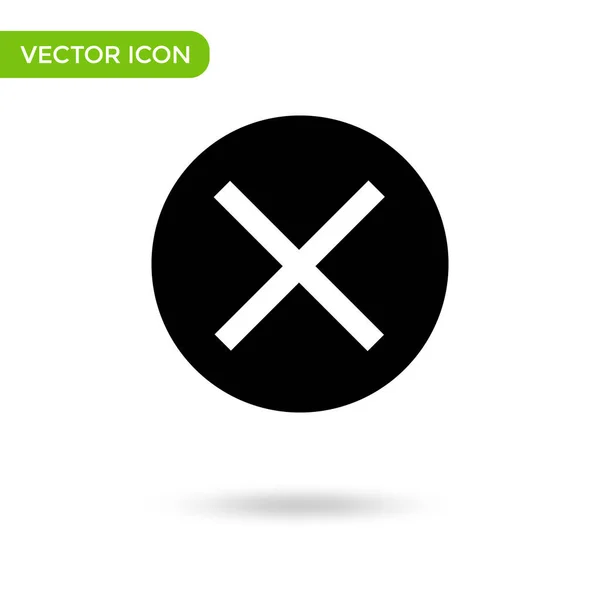 Cancel Cross Icon Minimal Creative Icon Isolated White Background Vector — ストックベクタ