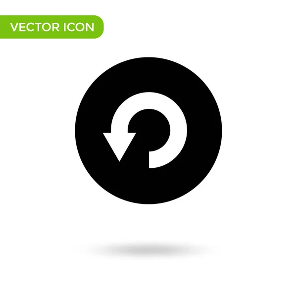 Circle Arrow Icon Minimal Creative Icon Isolated White Background Vector — Stockvektor