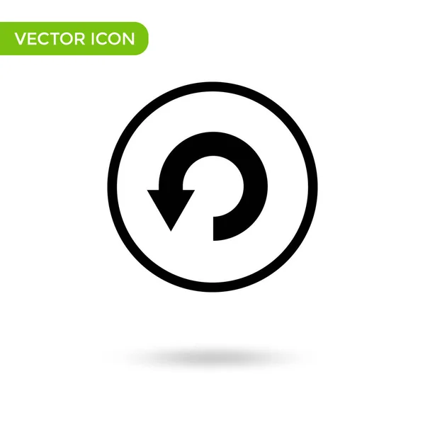 Circle Arrow Icon Minimal Creative Icon Isolated White Background Vector —  Vetores de Stock