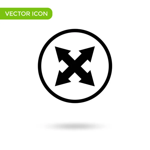 Way Arrows Icon Minimal Creative Icon Isolated White Background Vector — Stock Vector