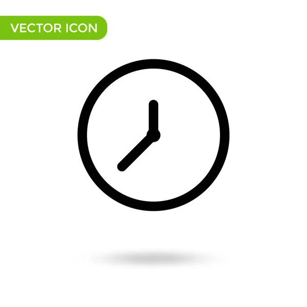 Часы Значок Минимальный Творческий Значок Белом Фоне Векторная Иллюстрация — стоковый вектор