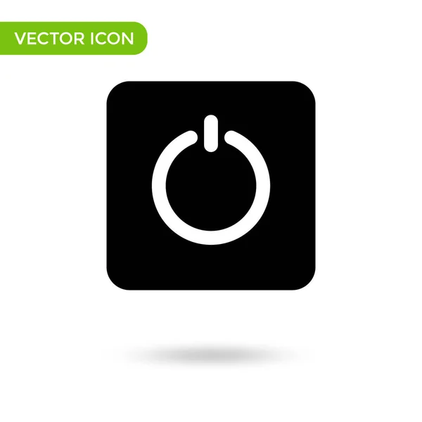 Power Icon Minimal Creative Icon Isolated White Background Vector Illustration — Vector de stock