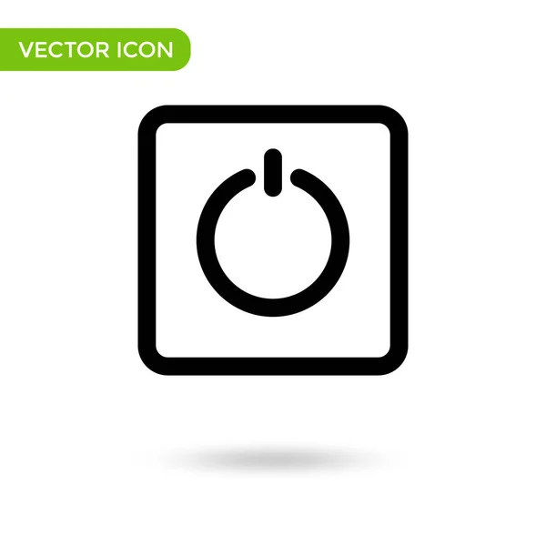 Power Icon Minimal Creative Icon Isolated White Background Vector Illustration —  Vetores de Stock