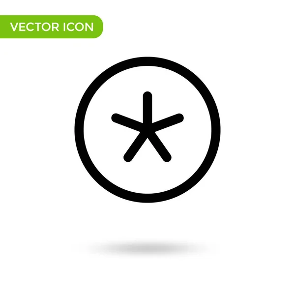 Star Line Icon Minimal Creative Icon Isolated White Background Vector — Vector de stock