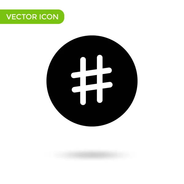 Hashtag Icon Minimal Creative Icon Isolated White Background Vector Illustration — Stockvektor