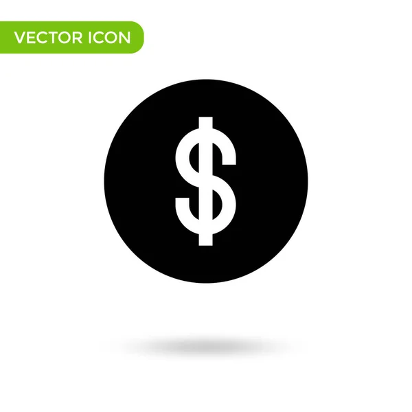 Currency Dollar Icon Minimal Creative Icon Isolated White Background Vector — Stockvektor