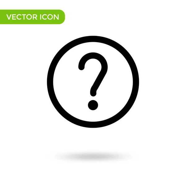 Question Mark Icon Minimal Creative Icon Isolated White Background Vector — Archivo Imágenes Vectoriales