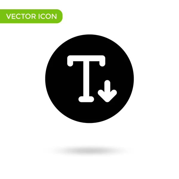 Text Resize Icon Letter Minimal Creative Icon Isolated White Background - Stok Vektor