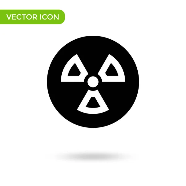 Radiation Hazard Icon Minimal Creative Icon Isolated White Background Vector — Image vectorielle