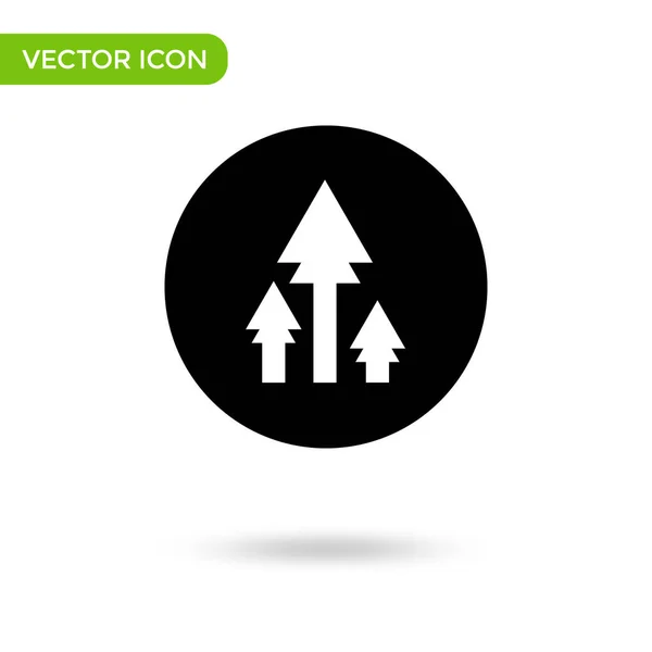 Three Arrow Top Icon Minimal Creative Icon Isolated White Background — Stockvektor