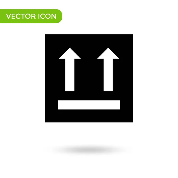 Arrow Side Logistic Icon Minimal Creative Icon Isolated White Background — Stockvektor