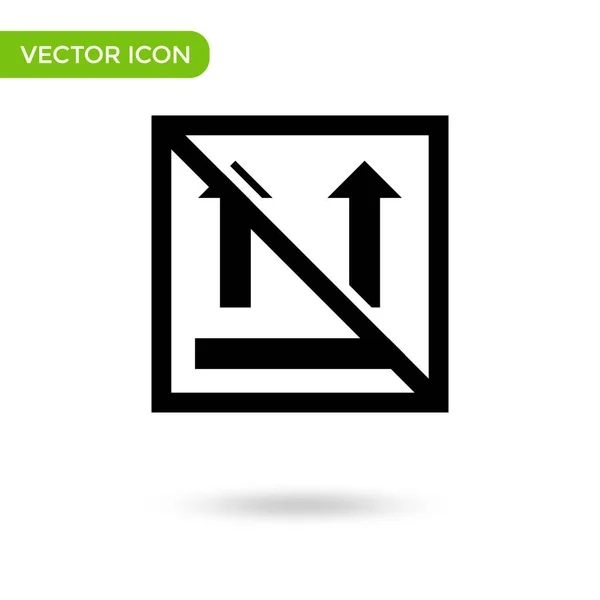 Arrow Side Logistic Icon Minimal Creative Icon Isolated White Background — Vector de stock