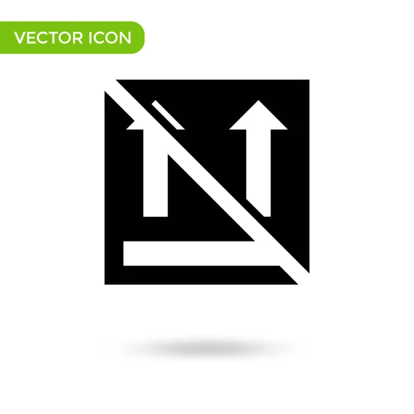 Arrow Side Logistic Icon Minimal Creative Icon Isolated White Background — Stockvektor