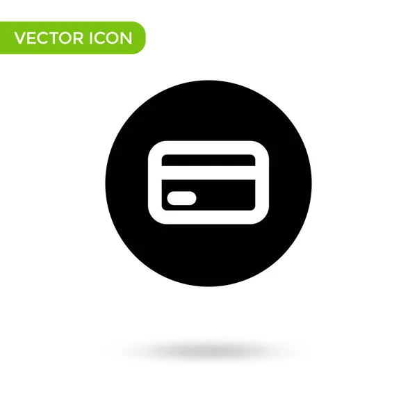 Credit Card Icon Minimal Creative Icon Isolated White Background Vector — Vector de stock