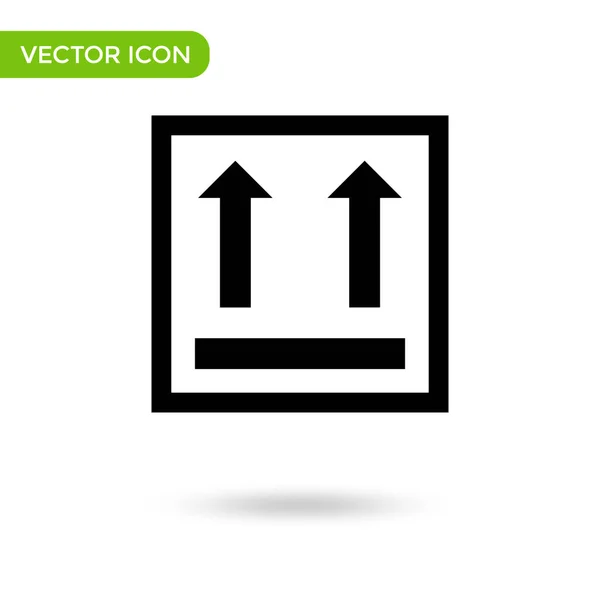 Arrow Side Logistic Icon Minimal Creative Icon Isolated White Background — Image vectorielle