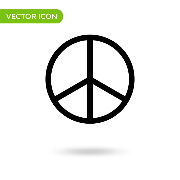 Peace Icon Minimal Creative Icon Isolated White Background Vector Illustration - Stok Vektor