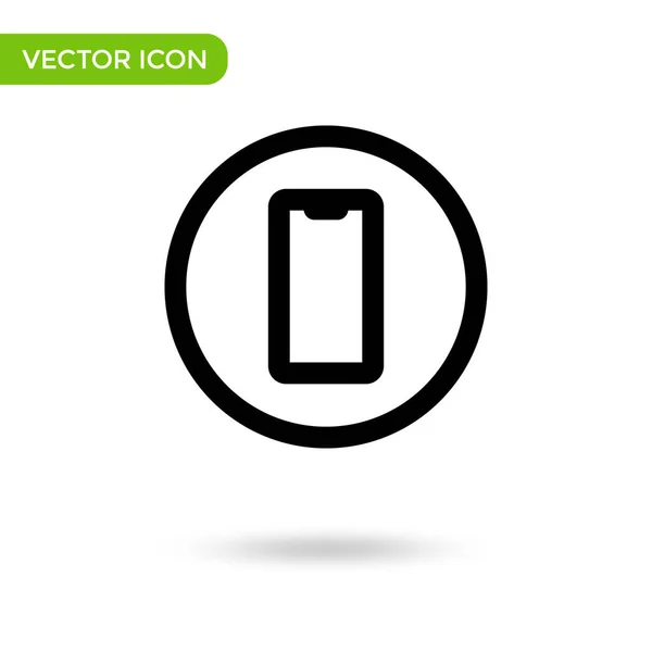 Значок Телефона Минимальный Творческий Значок Белом Фоне Векторная Иллюстрация — стоковый вектор