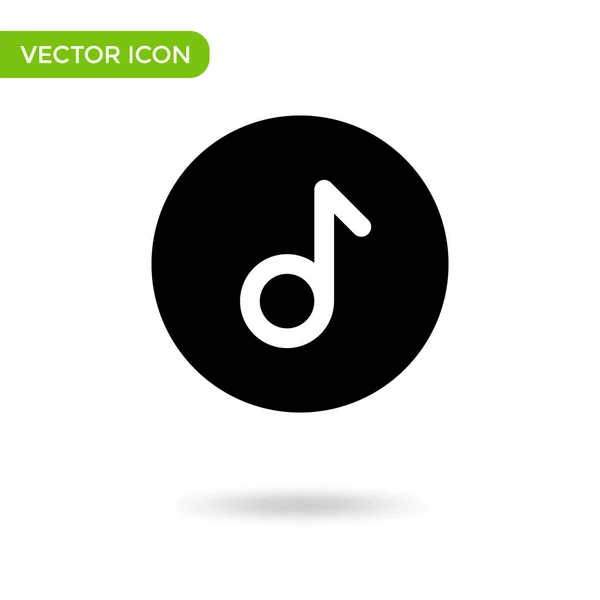 Music Note Icon Minimal Creative Icon Isolated White Background Vector — Vector de stock