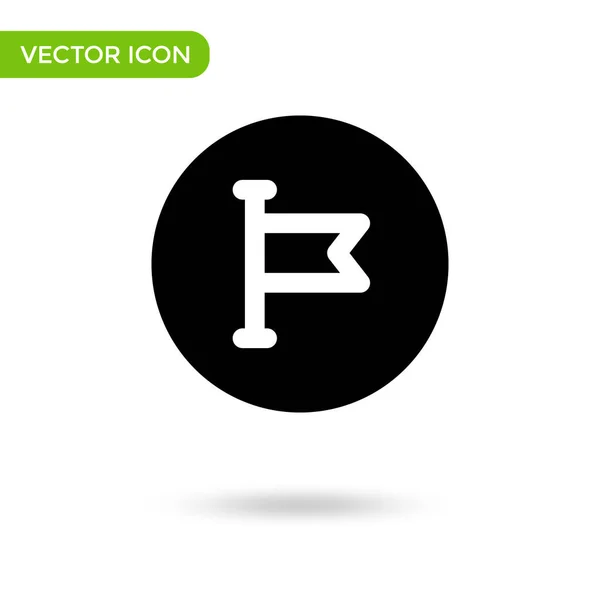 Flag Icon Minimal Creative Icon Isolated White Background Vector Illustration — Stockvektor