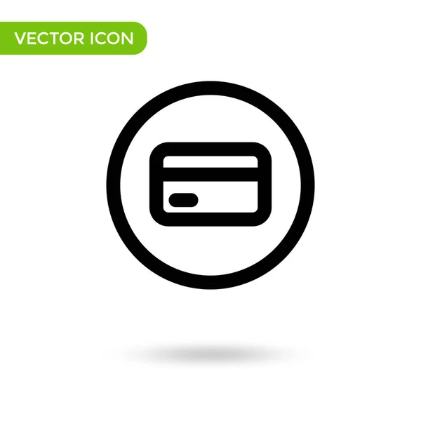 Credit Card Icon Minimal Creative Icon Isolated White Background Vector — Image vectorielle