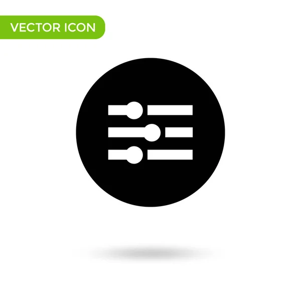 Control Panel Slide Equalizer Icon Minimal Creative Icon Isolated White — Image vectorielle