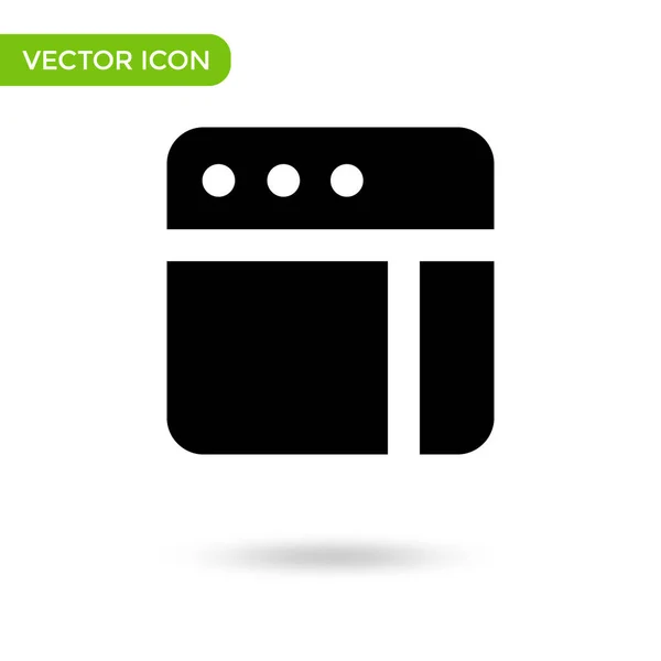 Browser Window Icon Minimal Creative Icon Isolated White Background Vector — Stock vektor