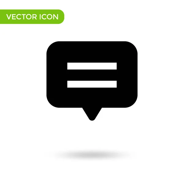 Chat Icon Minimal Creative Icon Isolated White Background Vector Illustration —  Vetores de Stock