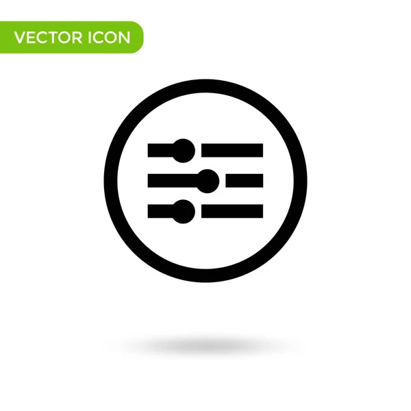 Control Panel Slide Equalizer Icon Minimal Creative Icon Isolated White — Archivo Imágenes Vectoriales