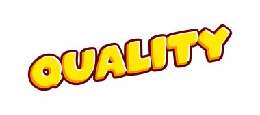 Premium Quality lettering isolated on white colourful text effect design vector. Text or inscriptions in English. The modern and creative design has red, orange, yellow colors..