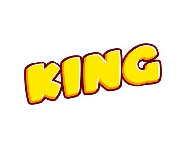 King. Crown, husband of queen phrase lettering isolated on white colourful text effect design vector. Text or inscriptions in English. The modern and creative design has red, orange, yellow colors..
