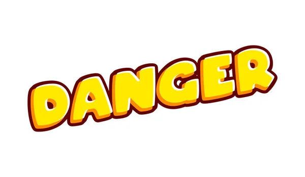 Danger Editable Isolated White Colourful Text Effect Design Vector Text — Archivo Imágenes Vectoriales