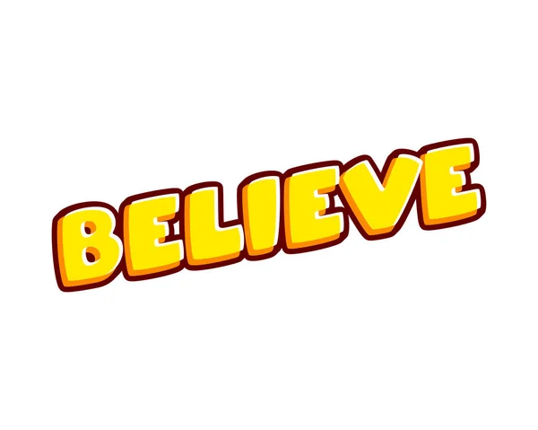 Believe Yourself Phrase Lettering Isolated White Colourful Text Effect Design — ストックベクタ