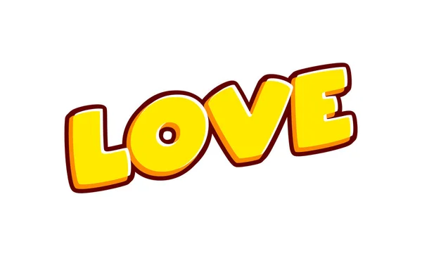 Love Romantic Phrase Lettering Isolated White Colourful Text Effect Design — 图库矢量图片