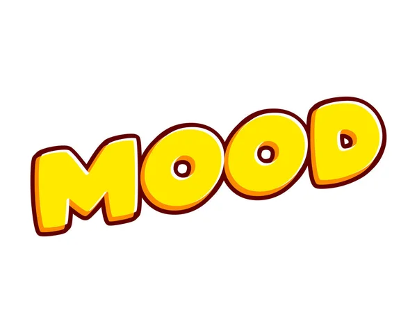 Mood Good Mood Lettering Isolated White Colourful Text Effect Design —  Vetores de Stock