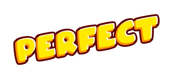 Perfect Phrase Lettering Isolated White Colourful Text Effect Design Vector — 图库矢量图片