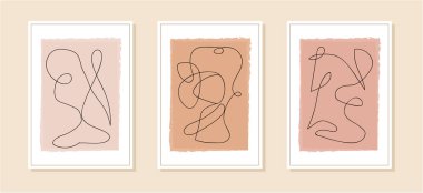 Set of minimalist geometric art posters. Contemporary design posters template with primitive shapes elements. Modern contemporary creative trendy abstract templates vector illustration..